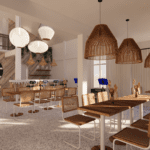 Commercial restaurant 3D concept design on Koh Samui by architect samui nay
